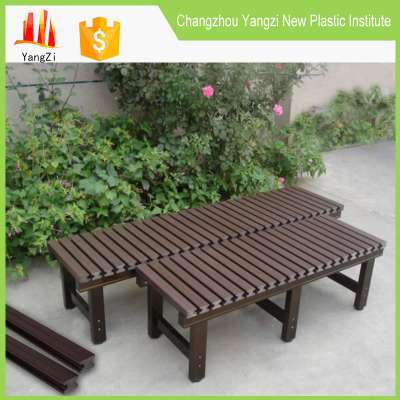 Outdoor plastic park bench slats swimming pool bench