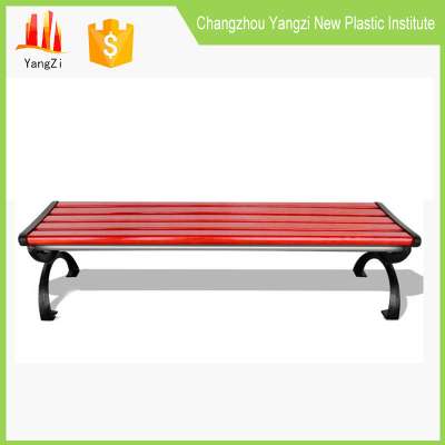 Public place park bench with anti rust steel feet bench brackets